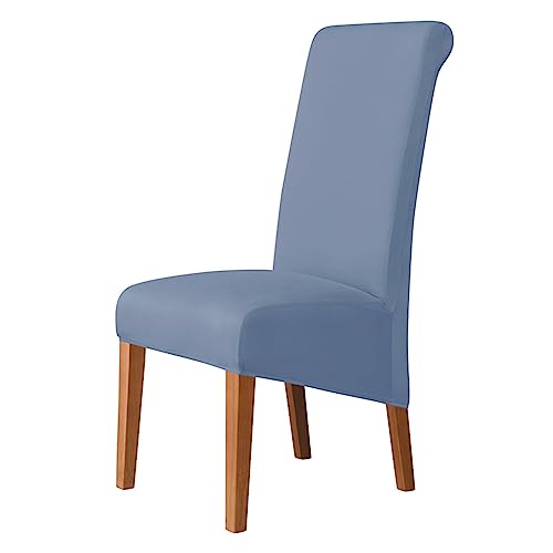Stuhlhussen for Hohe Rückenlehnen, 2er-Pack, Schutzhülle Aus Dehnbarem Polyester for Esszimmerstühle, Bankettstühle Und Heimdekoration(Light Blue,6 PCS) von OwkHome