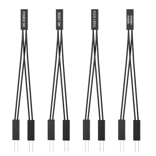 PC-Netzschalter-Splitter, 2-polig, 2,54 mm, 1 Buchse auf 2 Stecker, Power SW Reset, SW HDD, LED-Jumper, Splitter-Adapter für PC-Motherboard, Ein-/Ausschalten, Reset, Festplatte, LED PC-Netzschalter-Splitter, 2-polig, 2,54 mm, 1 Buchse auf 2 Stecker, Power SW Reset, SW HDD, LED-Jumper, Splitter-Adapter für PC-Motherboard, Ein-/Ausschalten, Reset, Festplatte, LED von OwlTree