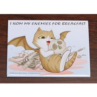 Dämon-Kitty - Werde Ich Meine Feinde Für Frühstück Magnet Nom von OwlsMirrorStudio