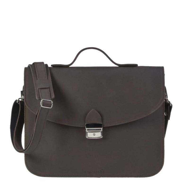 Own Stuff Aktentasche Leder 36x29cm braun von Own Stuff