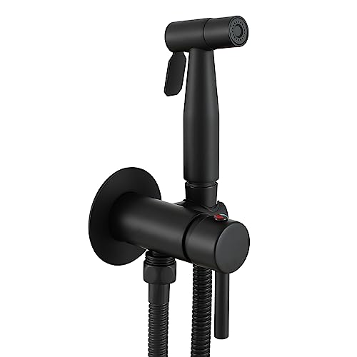 Ownace Mattschwarzes verdecktes Bidet-Mixer-Sprüh-Set für heißes und kaltes Wasser, WC-Dusche, muslimisches Bidet, Shattaf-Duschset Ownace Mattschwarzes verdecktes Bidet-Mixer-Sprüh-Set für heißes und kaltes Wasser, WC-Dusche, muslimisches Bidet, Shattaf-Duschset von Ownace