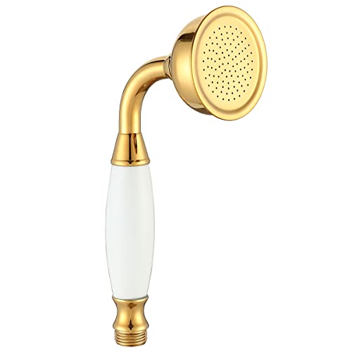 Ownace Traditionelle goldene Messingkeramik Telefon Handbrause viktorianische Duschkopfbrause für Badezimmerarmaturen von Ownace