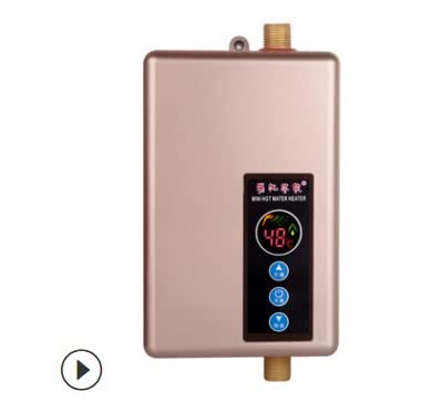 Durchlauferhitzer Mini Elektrischer Durchlauferhitzer Steckerfertig Durchlauferhitzer 5,5 kw Mini Durchlauferhitzer für Küche Bad (ampagner-Gold) von Ownant
