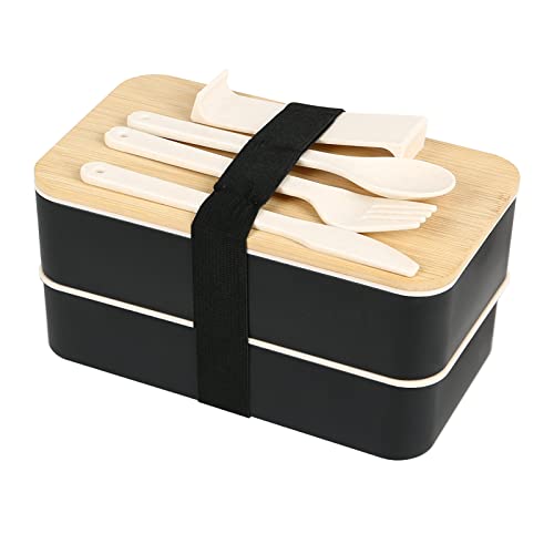 Lunchbox Bento Box Brotdose Mit Fächern für Erwachsene und Kinder Bento Box Mikrowellengeeignet und Spülmaschinenfest (Zwei Schichten) von Ownant