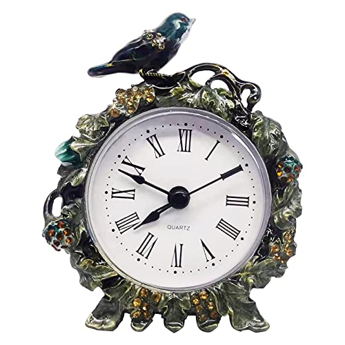 Ownant Tischuhr Vintage Tischuhren Retro Vintage Standuhr Wohnzimmer Kaminuhr Tischuhr Vintage Leise Wecker (Kleiner Vogel) von Ownant