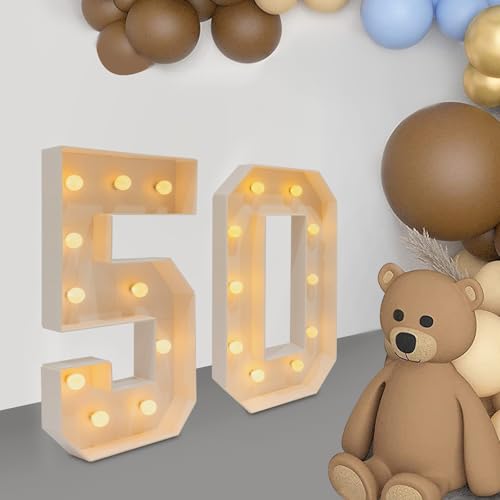 "50" LED Zahlen Lampe Nummer Licht 3D Geburtstag Dekoration Lichter Light Up Zahlen Batteriebetrieben mit 20 warmweißen LEDs – DIY Dekoration für Partys, Events & Fotohintergrund "50" LED Zahlen Lampe Nummer Licht 3D Geburtstag Dekoration Lichter Light Up Zahlen Batteriebetrieben mit 20 warmweißen LEDs – DIY Dekoration für Partys, Events & Fotohintergrund von Owneed