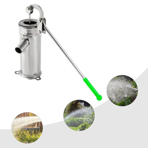 Brunnen Seglerpumpe für Gartenhof Schwengelpumpe Edelstahl, Brunnenpumpe, Wasserhandpumpe Handpumpe Wasser Brunnen Handbrunnenpumpe bis zu 8M Tiefe für Häuser, Hausgärten, Yard, Teiche von Owneed