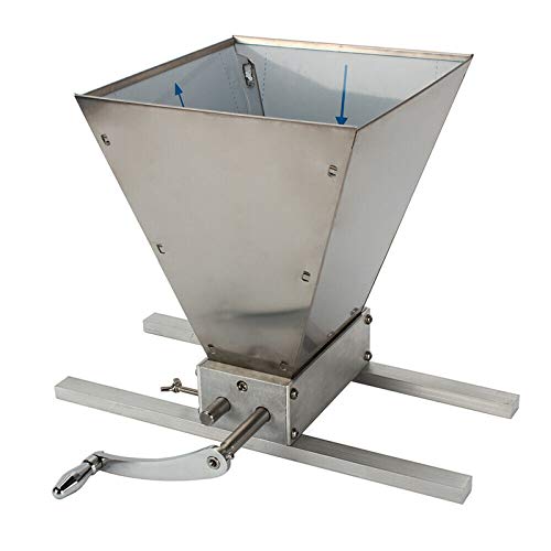 Getreidemühle Handmühle Edelstahl 2 Walzen Haushaltsmühle Futtermühle Grainmühle Malzmühle Verstellbare 3,6kg/min Manuelle Schrotmühle von Owneed