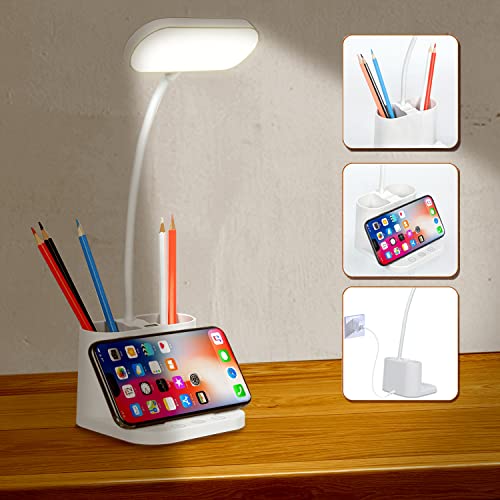 owwasd Schreibtischlampe Kinder, Dimmbare Tischlampe 3 Lichtfarben und 8 Helligkeitsstufen Augenfreundliche Nachttischlampe USB Wiederaufladbar Leselicht ideal für Leser, Kinder,Arbeiten, Studieren. von owwasd