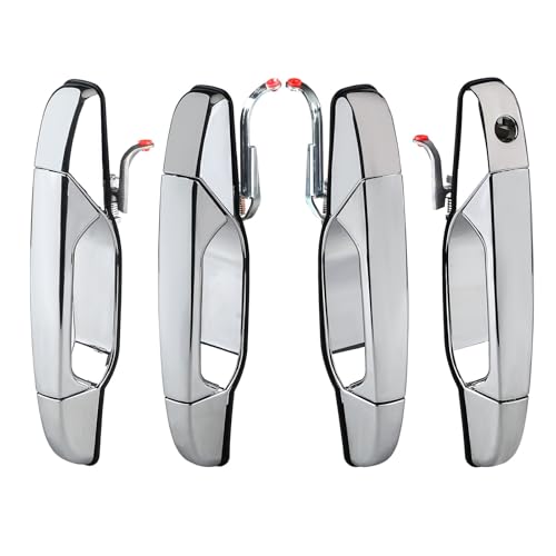 Oxektgb Auto außerhalb Außentürgriff Für Cadillac Für Escalade 2007 2008 2009 2010 2011 2012 2013 Für ESV Außen Chrom Türgriff(1 Set Chrome (4pcs)) von Oxektgb