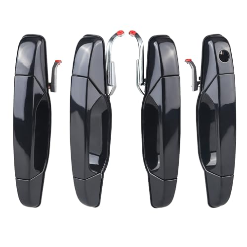 Oxektgb Auto außerhalb Außentürgriff Für Chevy Für Tahoe 2007 2008 2009 2010 2011 2012 2013 Für Silverado Außen Chrom Türgriff(1 Set Black (4pcs)) von Oxektgb