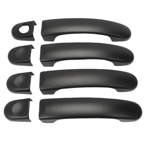 Oxektgb Auto außerhalb Außentürgriff Für VW Für Transporter T5 T6 Für Caddy 2003-2009 Schwarz 4 SET Außerhalb Außentür Griff Abdeckung von Oxektgb