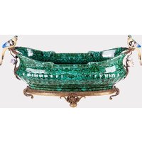 Elegantes Porzellan Mit Bronzeschale Papageien - Eine Luxuriöse Dekoration Für Jedes Interieur von Oxend