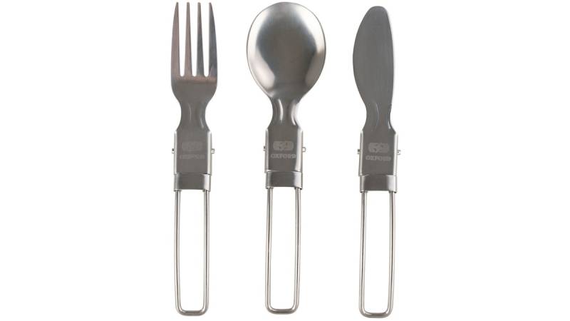 Oxford Geschirr Campingbesteck, 3er-Set aus Edelstahl, Gabel, Löffel Oxford Geschirr Campingbesteck, 3er-Set aus Edelstahl, Gabel, Löffel von Oxford