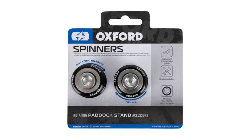 Oxford Prismabuchsen M6 x 1, 0 mm, Prismabuchsen "SPINNERS" Für V-Aufnahme, drehbar, schwarz von Oxford