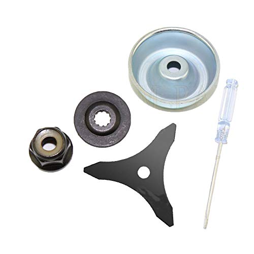 OxoxO 25,4 cm 3 Zähne, robuster Stahl-Freischneider, Metallklingen-Befestigungsset, kompatibel mit Stihl FS120, FS130, FS130R, FS200, FS200R, FS250 von OxoxO
