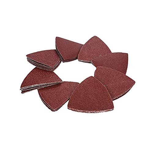OxoxO 80mm Triangular Sanding Pad Abrasive Sandpaper NO HOLE 60 80 120 180 240 Grits Aluminum Oxide Hook & Loop Sanding Sheets (50-Pack) von OxoxO
