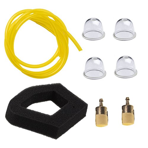 OxoxO Air Filter Fuel Filter 2 feet Fuel Line with Primer Bulb Compatible with Honda GX22 GX25 GX31 GX35 HLT422 ULT425 UMK431 UMK435 HHB25 HHH25 HHT31S HHT35S WX10 FG110 Compatible with 17672-Z0H-003 von OxoxO