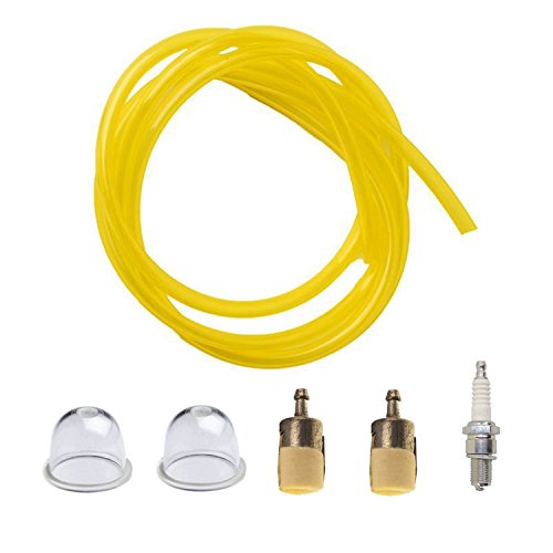 OxoxO Fuel Filter Primer Bulb 2 feet Fuel Line Spark Plug Compatible with Honda GX22 GX25 GX31 GX35 HLT422 ULT425 UMK431 UMK435 HHB25 HHH25 HHT31S HHT35S WX10 FG110 Compatible with 17672-Z0H-003 von OxoxO
