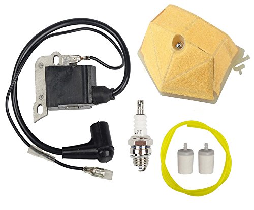 OxoxO New Ignition Coil Kit with 503 89 81-01 Air Filter Fuel Filter Fuel Line Compatible with Husqvarna 50 51 55 61 254 257 261 262 266 Chainsaw von OxoxO
