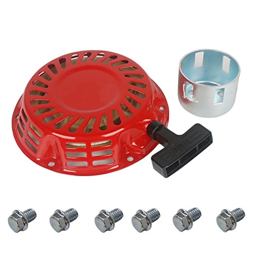 OxoxO Recoil Starter Cup with Pull Start Rcoil Starter for Honda Gx120 Gx140 Gx160 Gx200 Generator 4/5.5/6.5 HP Engine Motor Parts + 6pcs Recoil Starter Bolt von OxoxO