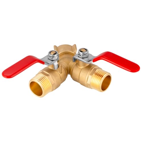 3/4 Zoll Temperaturbeständige Messinger Ventile Mit Doppeltem Anschlusskapitativzubehör Für Gartensysteme Campingwasserschlauchadapter von Oxtxuzdm