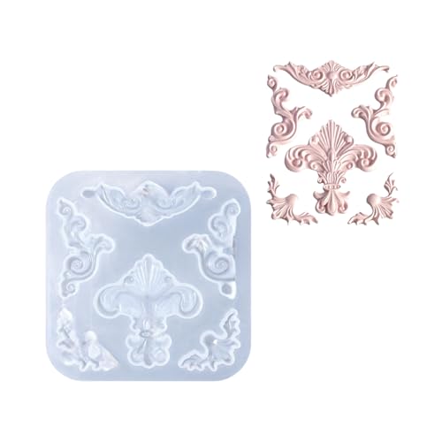 5 Arten Engel geprägte Dekorationsform Silikonstruktur für Geburtstag Hochzeit Party Dekorationen Lebensmittelqualität Silikon Herstellung Form von Oxtxuzdm