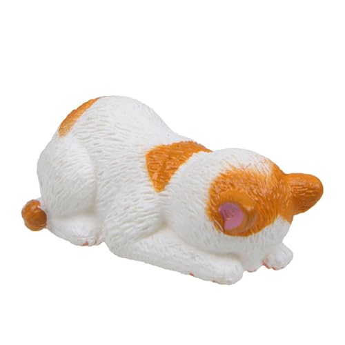 Cartoon-Miniatur-Gesichtspalm-Katzen-Skulpturen, Heim-Desktop-Dekorationen, Bastelbedarf für kreative Szenenbauprojekte, Facepalm-Katzenfigur von Oxtxuzdm