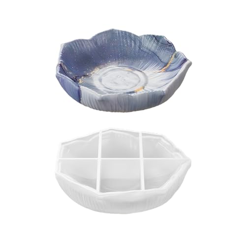 Einfach zu verwendende Silikonform zum Basteln, elegantes Blumentablett, Obstteller, Schmuckschale für Anfänger und Bastelliebhaber, Silikon-Obstteller, Schmuckschalenform von Oxtxuzdm