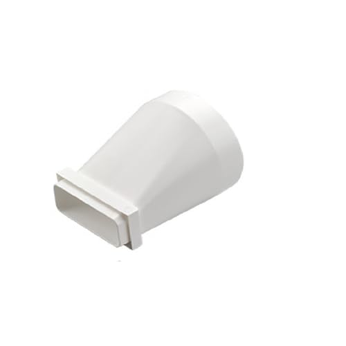 Flache Ducting Adapter Rundkonvertertrockner Lüftungsschläferadapter Rechteckig Bis Rund Gerader Kanalanschluss Belüftungszubehör von Oxtxuzdm