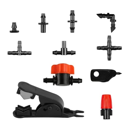 Gerade Endanpassungsleitungsschlauchendbeschläge Schwarz 4/7 Mm ABS Schlauch Gerade Anpassungsrohranschlüsse Adapter Automatisches Wasserversorgungssystem von Oxtxuzdm