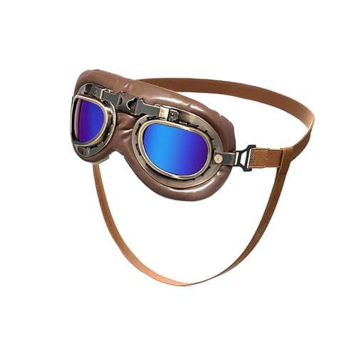 Hundebrille, Retro-Design, Lederpolsterung, winddicht, für Veranstaltungen im Freien, mit gepolstertem Komfort Hundebrille, Retro-Design, Lederpolsterung, winddicht, für Veranstaltungen im Freien, mit gepolstertem Komfort von Oxtxuzdm