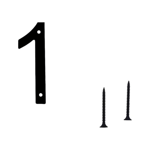 Moderne schwebende Hausnummer, Metall, moderne Gartentür, Briefkasten-Dekoration, Zahlen mit Nägeln, beschichtet, schwarz, schwimmend für den Außenbereich Moderne schwebende Hausnummer, Metall, moderne Gartentür, Briefkasten-Dekoration, Zahlen mit Nägeln, beschichtet, schwarz, schwimmend für den Außenbereich von Oxtxuzdm
