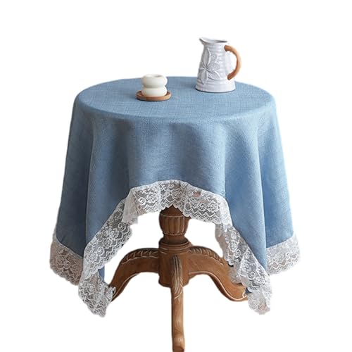 Oxtxuzdm Elegante Tischdecke mit durchbrochenem Design, atmungsaktives Polyestergewebe, für Hochzeit, Party, Heimdekoration, Polyester-Spitzentischdecke von Oxtxuzdm