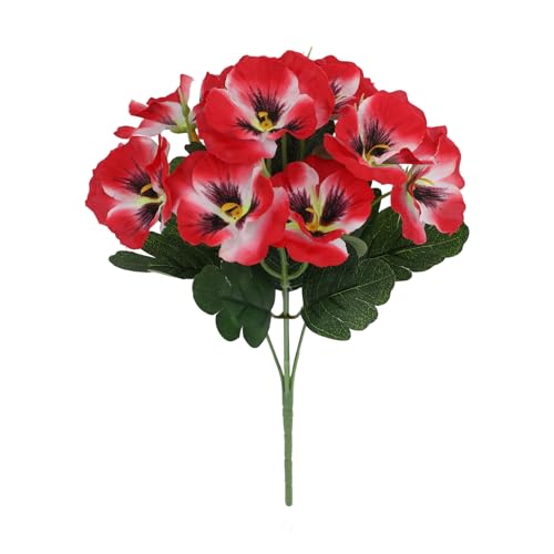 Oxtxuzdm Elegante künstliche Veilchenblumen, Seiden-Stiefmütterchen, Heimdekoration, für Wohnzimmer, Regal oder Party, mehrfarbige Stiefmütterchen, dekoratives Ornament Oxtxuzdm Elegante künstliche Veilchenblumen, Seiden-Stiefmütterchen, Heimdekoration, für Wohnzimmer, Regal oder Party, mehrfarbige Stiefmütterchen, dekoratives Ornament von Oxtxuzdm