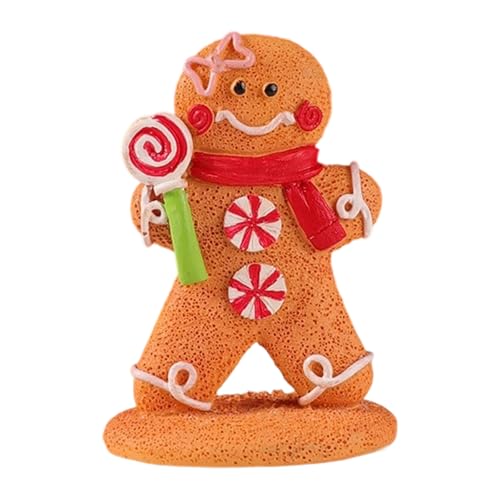 Oxtxuzdm Gingerman-Ornament, Kunstharzfigur, Ornament, Weihnachten, Tischdekoration, für Kaminsims, Regal, Esszimmer, Display, Mehrzweck, Feiertags-Harzdekoration Oxtxuzdm Gingerman-Ornament, Kunstharzfigur, Ornament, Weihnachten, Tischdekoration, für Kaminsims, Regal, Esszimmer, Display, Mehrzweck, Feiertags-Harzdekoration von Oxtxuzdm