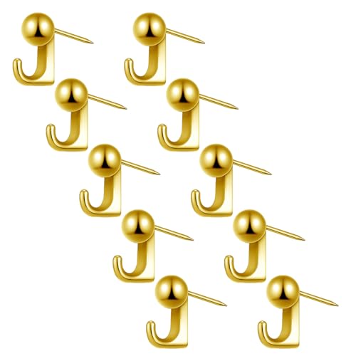 Oxtxuzdm Pinnnadel-Haken aus Zinklegierung, robuste Wandaufhänger für Korkplatten, Holzplatten, rostfrei, Heimdekoration, dekorativer runder Kopf, Wandhaken, 10 Stück Oxtxuzdm Pinnnadel-Haken aus Zinklegierung, robuste Wandaufhänger für Korkplatten, Holzplatten, rostfrei, Heimdekoration, dekorativer runder Kopf, Wandhaken, 10 Stück von Oxtxuzdm