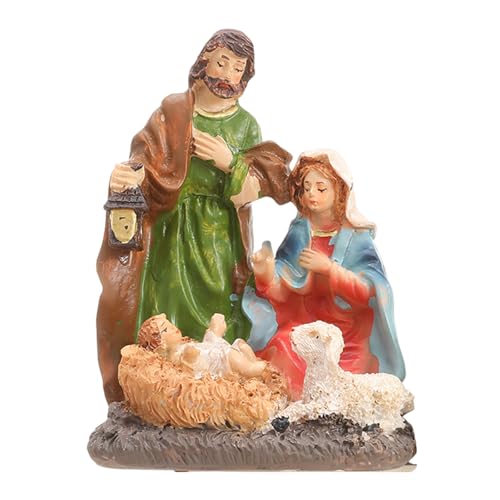 Oxtxuzdm Traditionelle Krippenfiguren, Harz, Heilige Familie, Weihnachtsmantel, Dekoration, religiöse Kunst, Urlaub, Ornament, Regal, Krippen-Set Oxtxuzdm Traditionelle Krippenfiguren, Harz, Heilige Familie, Weihnachtsmantel, Dekoration, religiöse Kunst, Urlaub, Ornament, Regal, Krippen-Set von Oxtxuzdm