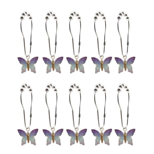 Packung Von 10 Farbenfrohen Acrylfallof Duschvorhang Haken Rostfeste Metallringe Glattes Gleiten Für Badezimmerdekoration Dekorative Vorhanghaken Packung Von 10 Farbenfrohen Acrylfallof Duschvorhang Haken Rostfeste Metallringe Glattes Gleiten Für Badezimmerdekoration Dekorative Vorhanghaken von Oxtxuzdm