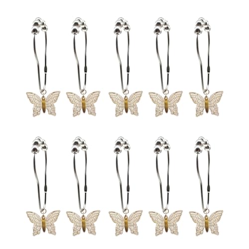 Packung Von 10 Farbenfrohen Acrylfallof Duschvorhang Haken Rostfeste Metallringe Glattes Gleiten Für Badezimmerdekoration Dekorative Vorhanghaken Packung Von 10 Farbenfrohen Acrylfallof Duschvorhang Haken Rostfeste Metallringe Glattes Gleiten Für Badezimmerdekoration Dekorative Vorhanghaken von Oxtxuzdm