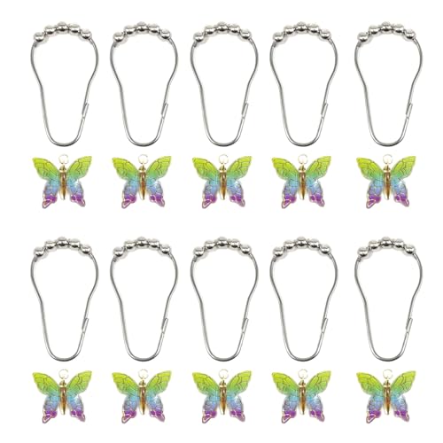 Packung Von 10 Farbenfrohen Acrylfallof Duschvorhang Haken Rostfeste Metallringe Glattes Gleiten Für Badezimmerdekoration Dekorative Vorhanghaken Packung Von 10 Farbenfrohen Acrylfallof Duschvorhang Haken Rostfeste Metallringe Glattes Gleiten Für Badezimmerdekoration Dekorative Vorhanghaken von Oxtxuzdm