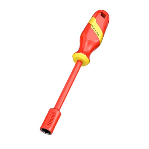 Praktisches isoliertes Schraubendreher-Set, isoliertes Handwerkzeug für Hochdruckumgebung, mit mehreren Steckschlüsselgrößen, rutschfester, ergonomischer Schraubendreher von Oxtxuzdm