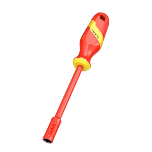 Praktisches isoliertes Schraubendreher-Set, isoliertes Handwerkzeug für Hochdruckumgebung, mit mehreren Steckschlüsselgrößen, rutschfester, ergonomischer Schraubendreher von Oxtxuzdm