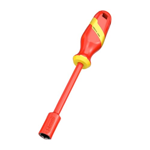 Praktisches isoliertes Schraubendreher-Set, isoliertes Handwerkzeug für Hochdruckumgebung, mit mehreren Steckschlüsselgrößen, rutschfester, ergonomischer Schraubendreher von Oxtxuzdm