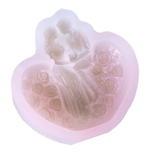 Silikonformen in Rosenherzform für Seife, Hochzeitsdekoration, Fondant, Schokolade, Backwerkzeug, Hochzeitsform von Oxtxuzdm