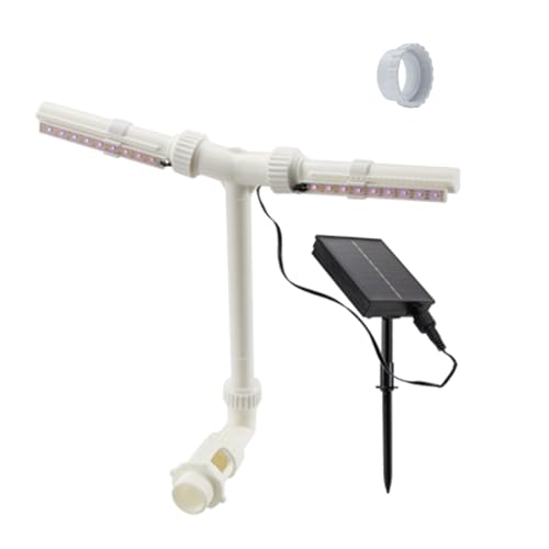 Smartphone-betriebene Solarbrunnen 2 Sprühkopf 6 Lichteffekte USB-Aufladung für oberirdische Pools Garten Solar Pool Springbrunnen mit Licht von Oxtxuzdm