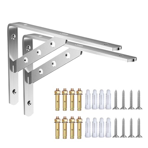 2pcs Edelstahl Stütze Klammern Hochleistungsdreiecks Rahmen Wandregal Rechte Stützständer Dauerhafte Bänke Tischregalhalterungen Hardware Hardware von Oxxggkao