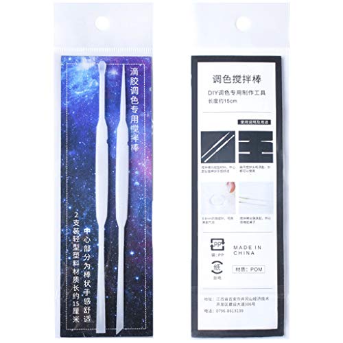 2pcs UV Harzform Silikon Rührer Löffel Guss Schmuck Werkzeuge Kit Lipgloss Making von Oxxggkao