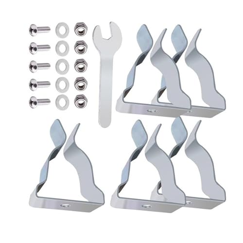 5pcs Fenster Well Covers Feder Clipers Ersatz Ausgangsabdeckungen Feder Mit Schrauben Hardware Kits Einfach Zu Installieren Kellerfenster Well Abdeckung Installieren Sie Die Haltedauer. von Oxxggkao