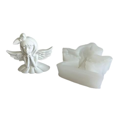 Angel Girl Silikonform Duft Kerze Schimmel Tisch Ornament Werkzeug Pflaster Harz Bastelzubehör Making Leicht Saubere Epoxidharzform Silikon Einzigartig Für Anfänger von Oxxggkao